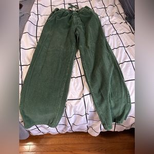 Green Elastic Waist Empyre Corduroy pants